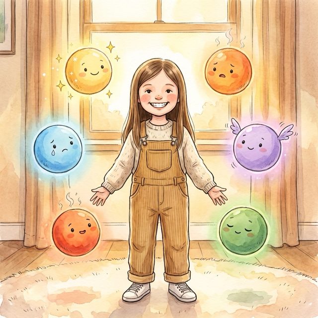 A child illustrated as the star of a Brave Star storybook