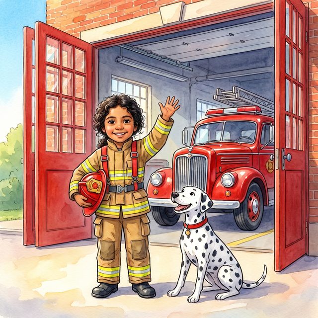 A child illustrated as the star of a Brave Star storybook