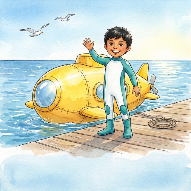 A child illustrated as the star of a Brave Star storybook