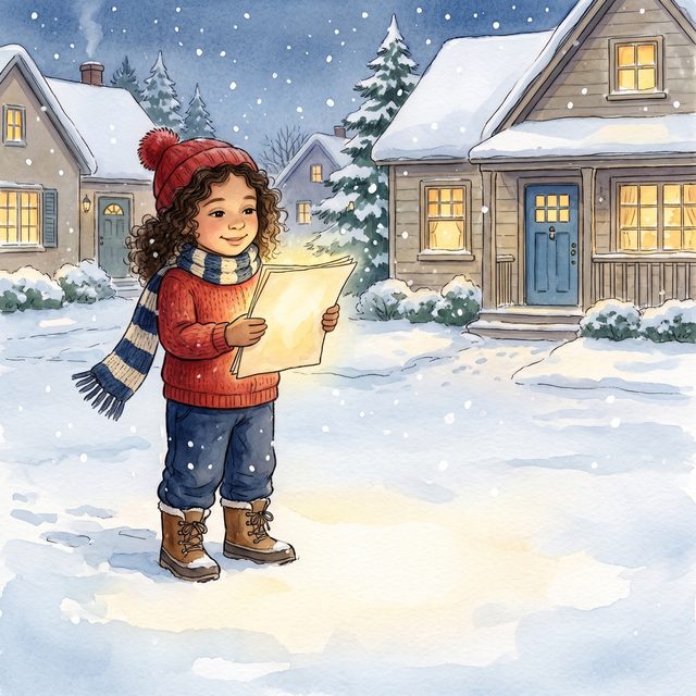 A child illustrated as the star of a Brave Star storybook
